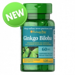 Ginkgo Biloba 60 mg Ekstrakt / 120 tab  Puritans Pride