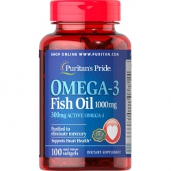 Olej Omega 3 1200 mg / 100 kaps  Puritans Pride