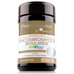 ProbioBALANCE, Drożdzaki Saccharomyces Boualardii 5 mld/250mg x 30 vege caps- Aliness