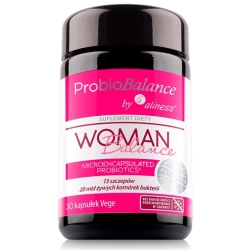 ProbioBALANCE, Probiotyk Woman Balance 20 mld. x 30 vege caps  Aliness