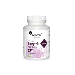 Inozytol myo/D-chiro, 40/1, 650 mg + b6 x 100 Vege caps  - Aliness