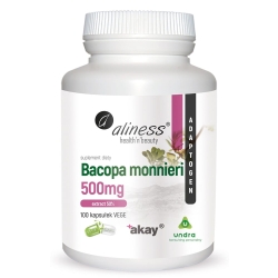Bacopa monnieri extract 50%, 500 mg x 100 Vege Caps  - Aliness