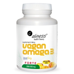 Vegan Omega 3 FORTE DHA 500 mg x 60 vege caps - Aliness