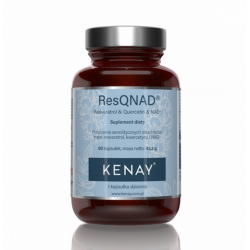 Produkt PREMIUM. ResQNAD® Resveratrol & Quercetin & NAD+ (resweratrol, kwercetyna, NAD) (60 kapsułek)